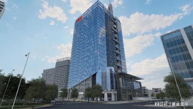 九游官網入口：來了！2024最火全息透明屏點亮豪威科技大廈打造商業宣傳新亮點(圖4)