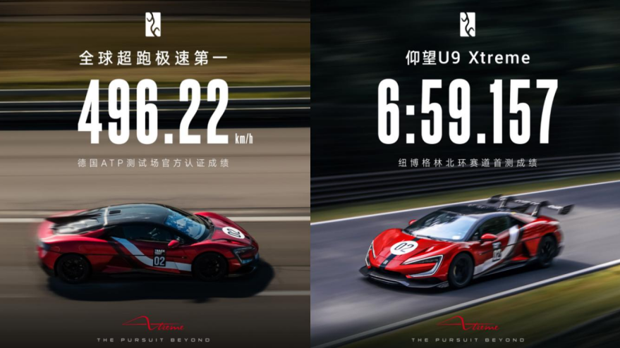 49622kmh刷新全球汽車極速仰望U9 Xtreme全球限量30臺(tái)