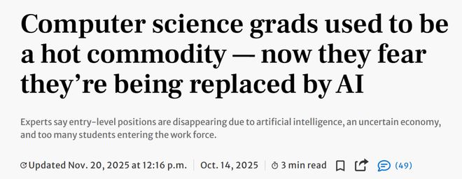 九游app：美國(guó)碼農(nóng)正被AI「大屠殺」！Karpathy驚呼26屆畢業(yè)生崩潰(圖7)